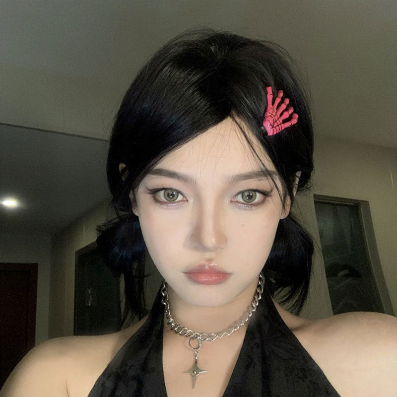 Wholesale Halloween Ghost Gothic Style Colorful Skull Devil Claw Clip